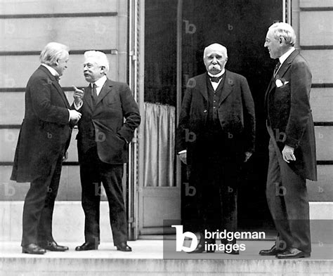 France: The 'Big Four' at the Paris Peace Conference - left to right, David Lloyd George of ...