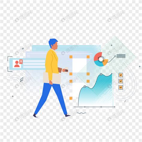 数据分析数据管理图标免抠矢量插画素材元素素材下载 正版素材401380807 摄图网