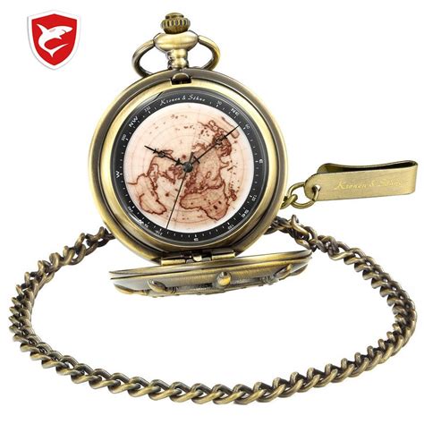 Cadeia Criativa Oco Mec Nica Pocket Watch Liga Quartzo Rel Gio De Bolso