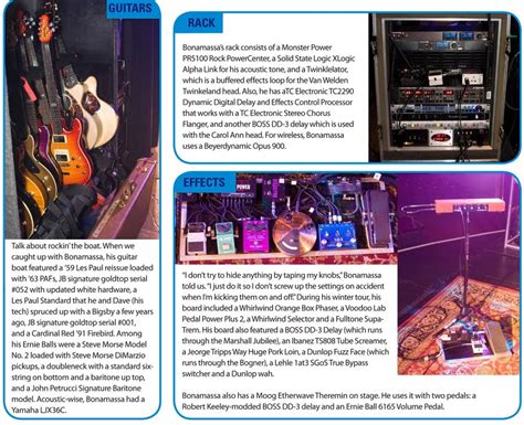 Joe Bonamassa Guitar Setup 2010 : Gearheads