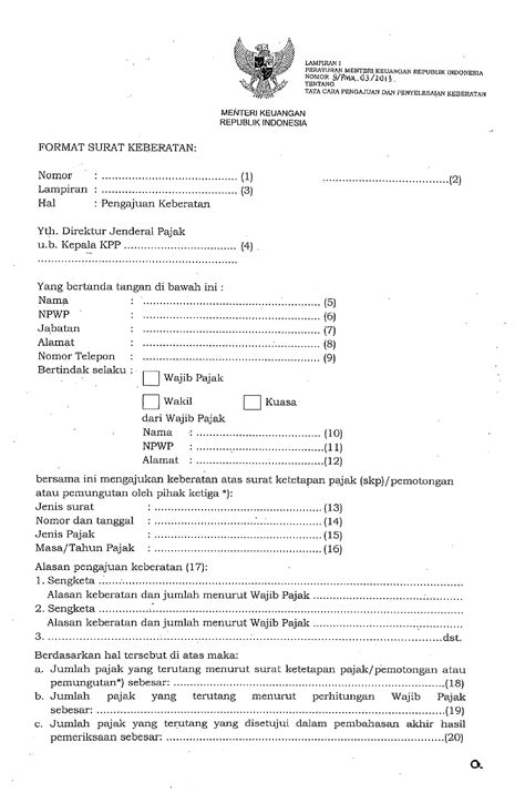 Detail Contoh Surat Permohonan Keberatan Pbb Koleksi Nomer