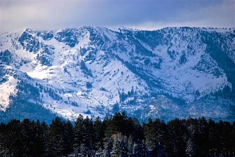 Snowy Lake Tahoe Mountains Photograph by Tyler Paskin