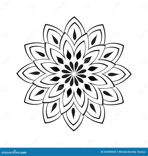 Mandala Art Design in Circle Stock Vector - Illustration of drawing ...