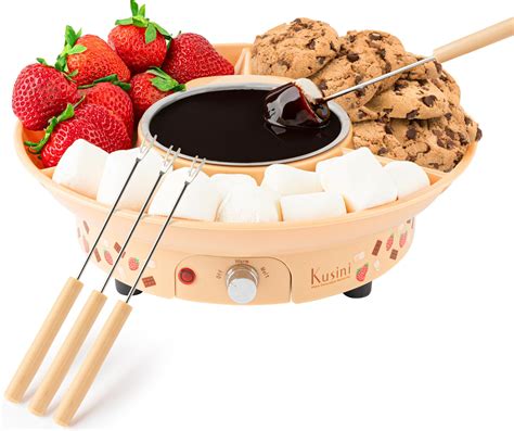 Bigger And Improved Zen Kitchen Fondue Pot Set Glazed