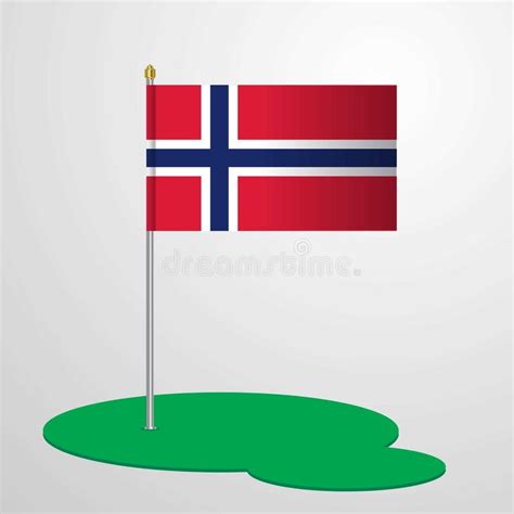 Fondo Creativo De La Bandera De Noruega Que Agita Ilustraci N Del