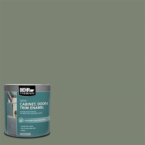 Behr Premium 1 Qt Icc 77 Sage Green Satin Enamel Interiorexterior