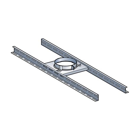 Conduit de fumée Poujoulat Support plancher charpente diamètre 180 à 230 mm