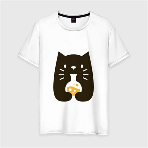 Мужская футболка хлопок Котик - Химик - купить по цене 2255 руб в ...