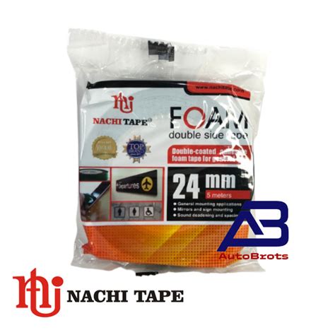 Promo Nachi Double Foam Tape 24mm X 5 Meter Isolasi Bolak Balik 1 X