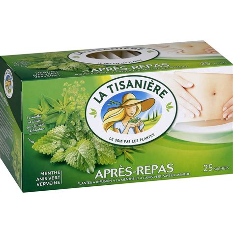 LA TISANIERE Infusion après repas 25 sachets 37 5g pas cher Auchan fr