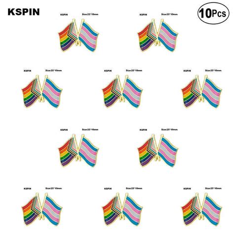 Progress Pride Pin De Solapa En Forma De Coraz N Insignia De Bandera