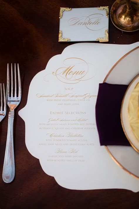 Creative Ways To Display Your Wedding Menu Weddingomania