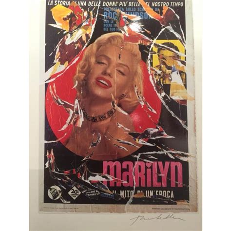 Mimmo Rotella Marilyn Serigrafia E D Collage X Cm Tratto Dal