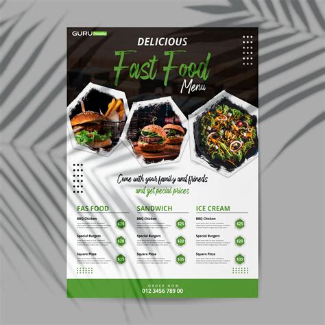 Restaurant Flyer Templates Guru Printables