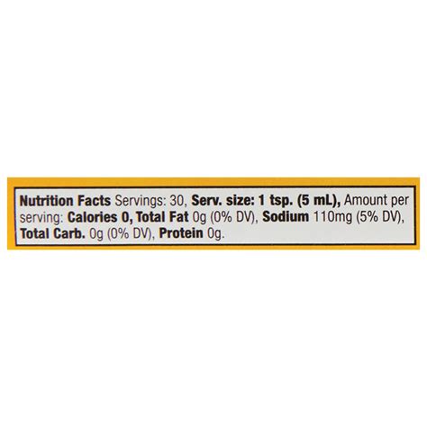 Cholula Original Hot Sauce Nutrition Facts