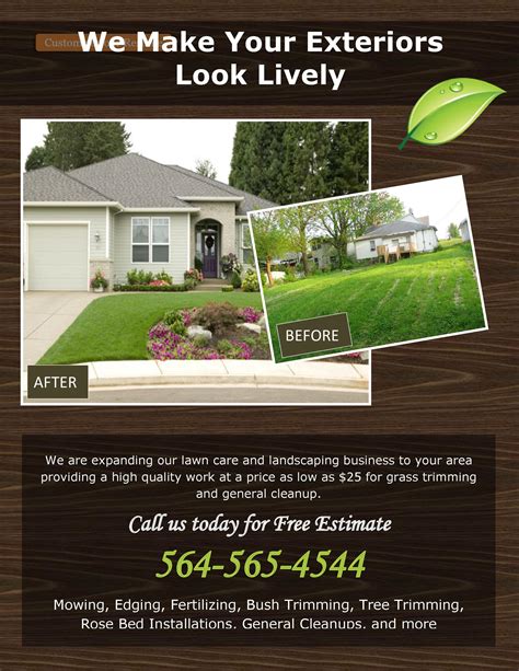 Lawn Care Flyers Templates Free