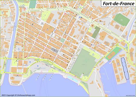 Fort-de-France Map | Martinique, France | Detailed Maps of Fort-de-France
