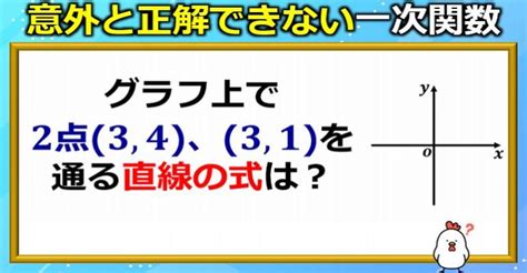 意外と正解できない一次関数！ ネタファクト