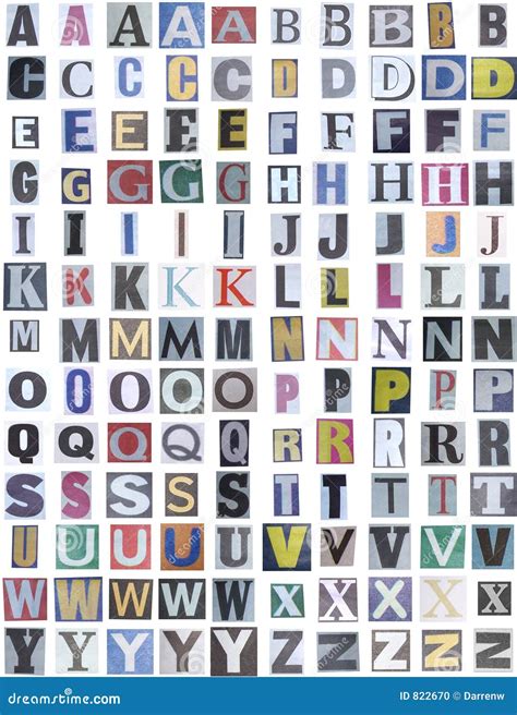 Newspaper Alphabet Upper Stock Photo Image Of Case Compose