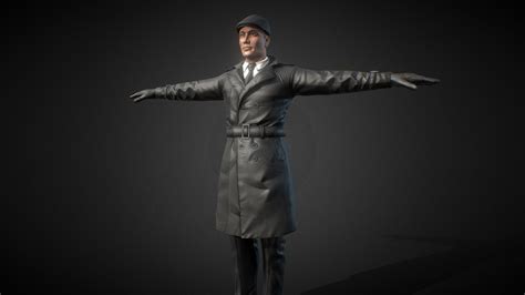 Man In Coat Character Human Riged Model Buy Royalty Free 3d Model