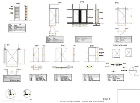 Detail Of Plan And Elevation Door Dwg File Cadbull