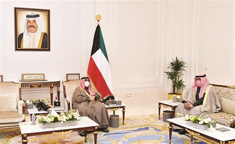 Kuwait Crown Prince Meets Former Interior Minister Kuwait Times Newspaper