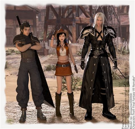 Zack,Tifa and Sephiroth in Nibelheim photo vers. by Harro-Y on DeviantArt