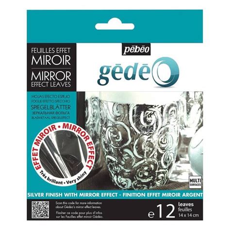 Pebeo Silver Mirror Effect Leaves 12 Sheets | Hobbycraft