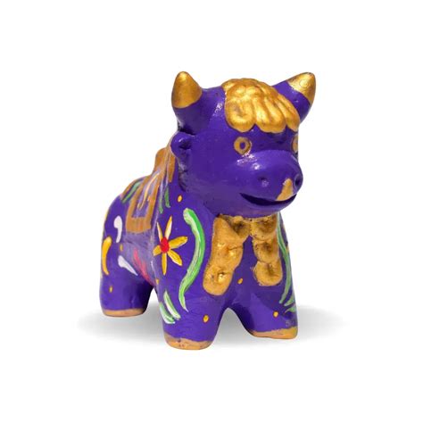 Torito De Pucar Morado Arte Y Cer Mica