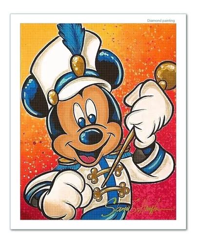 Bordado Pintura Diamante 5d Mickey Mouse Disney 40x30 Cuotas Sin