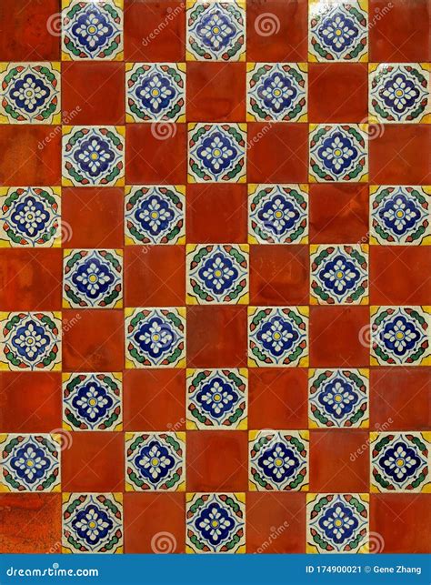 Mexican Hand Painted Hacienda Decorative Clay Tiles Traditional