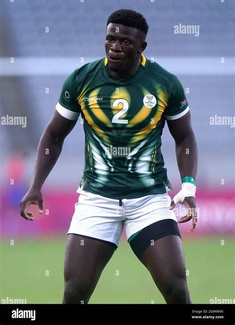 South Africa's Sakoyisa Makata during the Men's Rugby Seven Placing 5-6 ...