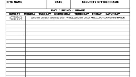 Security Guard Daily Report Sample Pdf Form Formspal