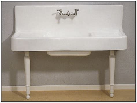 Double Farmhouse Sink With Drainboard - Sink And Faucets : Home ...