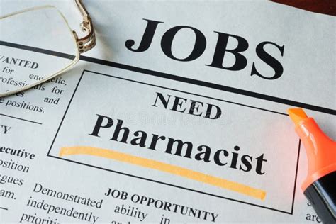 Newspaper With Ads For Vacancy Pharmacist Stock Photo Image Of