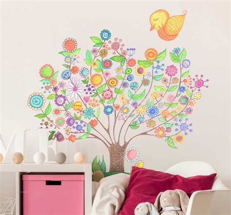 Sticker Enfant Arbre Printanier Tenstickers