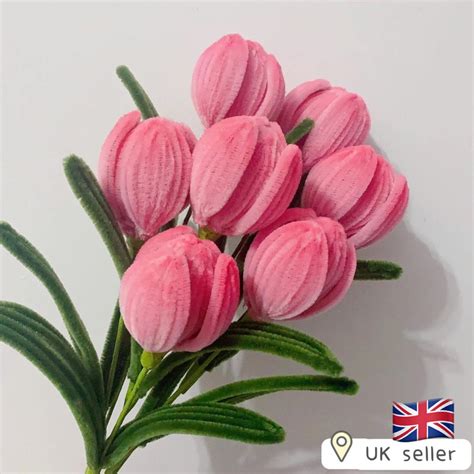 Pipe Cleaners Tulip Diy Kit For Handmade Flower Bouquet Handcrafts