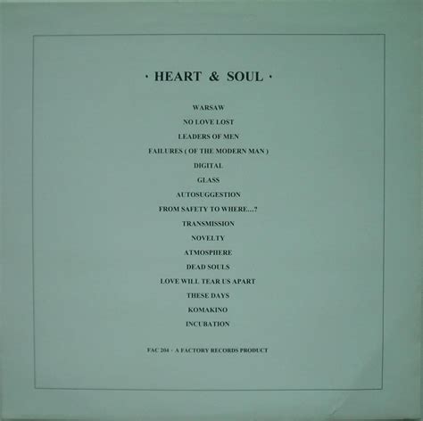 Spook: Joy Division - (2004) Heart & Soul LP