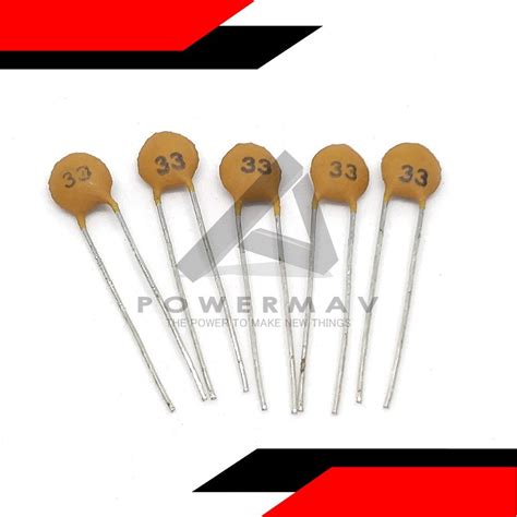 5pcs 33pf Ceramic Capacitor PowerMav Electronics Store