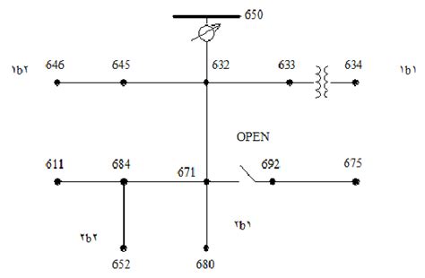 Ieee 13 Bus Test Feeder Download Scientific Diagram