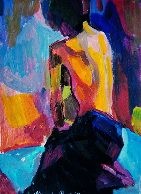 Nude 7 26 5 X 35 8 Cm Painting By Alexandra Djokic Saatchi Art