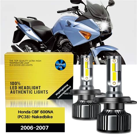 Motorcycle H Led Headlight Bulb Lm For Honda Cbf Na Pc