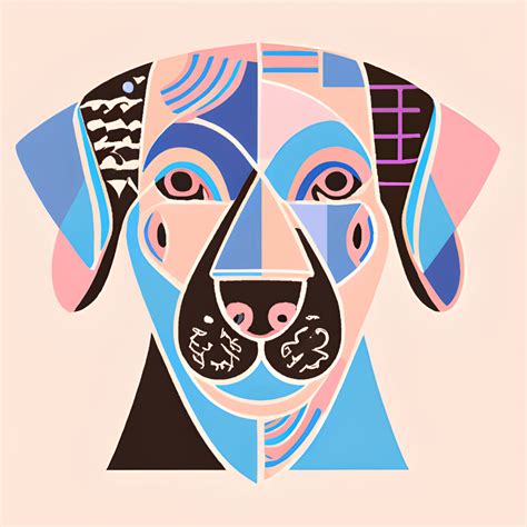 Geometric Dog Art Print · Creative Fabrica