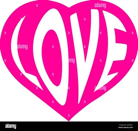 Love Text With Love Symbol Vector Illustration Black And Pink Color Stock Vector Image And Art