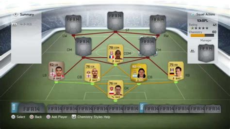 FIFA 14 Ultimate Team 10K BPL Squad Builder YouTube