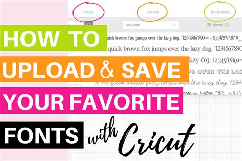 How to upload and save your favorite fonts in Cricut Design Space ...