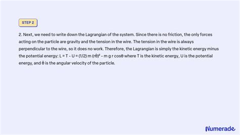 Solved A Particle Of Mass M Can Slide Without Friction On A Fixed