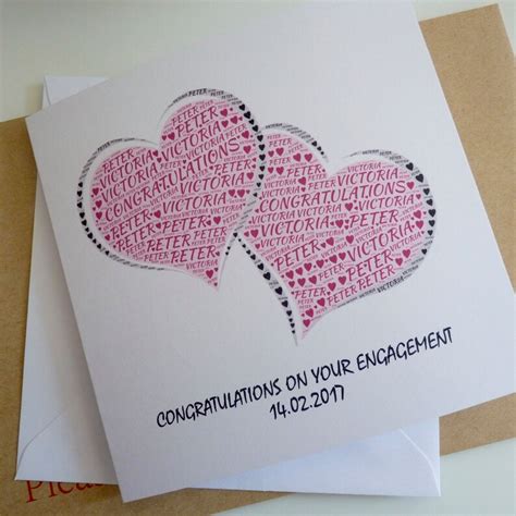 Personalised Engagement Card Personalised Wedding Card Etsy Uk