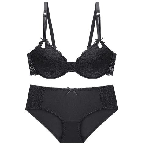 Conjunto sensual feminino sutiã cuecas plus size renda floral elegante sutiã copo fino lingerie