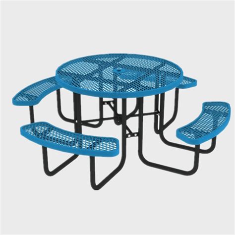 Round Thermoplastic Coating Picnic Table